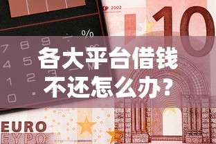 各大平台借钱不还怎么办？三招教你化解债务危机