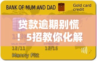 贷款逾期别慌！5招教你化解借钱平台还不上危机