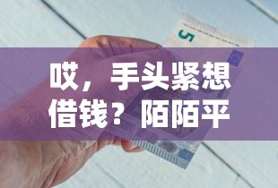 哎，手头紧想借钱？陌陌平台到底能不能借到钱啊？