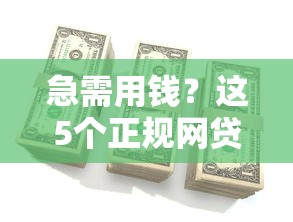 急需用钱？这5个正规网贷平台借钱快、额度高！