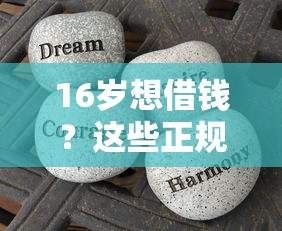 16岁想借钱？这些正规渠道和注意事项要记牢
