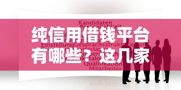 纯信用借钱平台有哪些？这几家靠谱平台推荐给你！