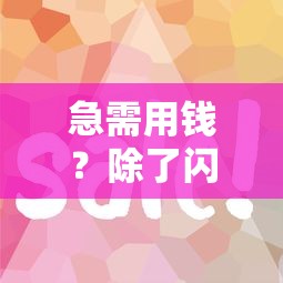 急需用钱？除了闪银，这些平台借钱也超快！试试这5个靠谱选择