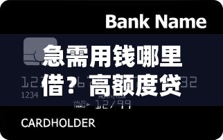 急需用钱哪里借？高额度贷款平台下载攻略，3分钟到账！