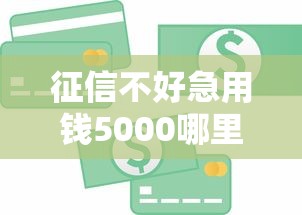 征信不好急用钱5000哪里能借到：公布5个黑户成功获取大额贷款的平台