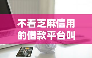 不看芝麻信用的借款平台叫什么来着：整理五个放水的贷款口子