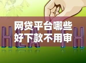 网贷平台哪些好下款不用审核通过的？公布五个新口子