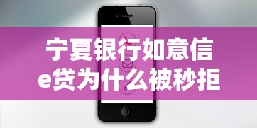 宁夏银行如意信e贷为什么被秒拒，整合五个网贷口子风控不严的软件