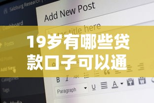19岁有哪些贷款口子可以通过？推荐五个房产抵押贷款平台好