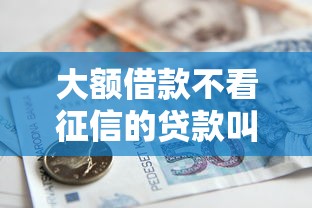 大额借款不看征信的贷款叫什么？试试这五个学生可以贷款的平台