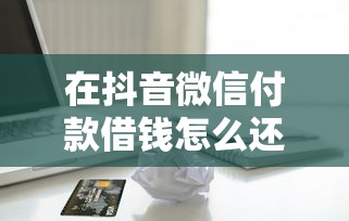 在抖音微信付款借钱怎么还款：罗列5个信用不好哪几个平台可以借钱