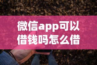 微信app可以借钱吗怎么借：罗列5个1000元黑户必下小贷