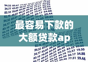 最容易下款的大额贷款app：整合5个平台借款不看征信记录