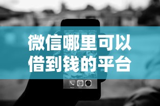 微信哪里可以借到钱的平台，分享五个无视征信黑白100%秒下口子
