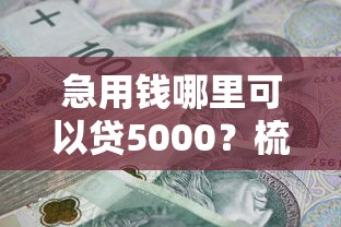急用钱哪里可以贷5000？梳理五个征信黑查询多网贷多负债高还能百分百下款平台