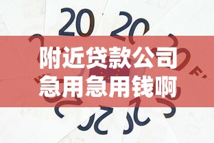 附近贷款公司急用急用钱啊？公布5个什么贷款平台靠谱