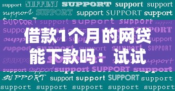 借款1个月的网贷能下款吗：试试这5个2025年12月网贷平台