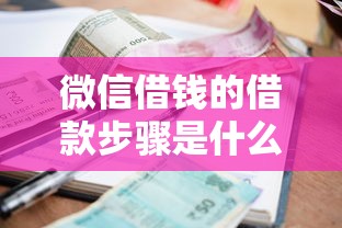 微信借钱的借款步骤是什么，罗列5个平台借钱不看征信不看逾期,不看欠款
