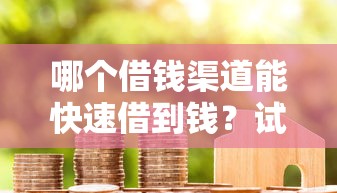 哪个借钱渠道能快速借到钱？试试这5个这两天能下款的软件