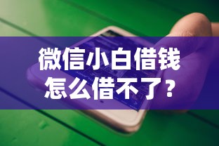 微信小白借钱怎么借不了？整理5个什么网贷是正规平台
