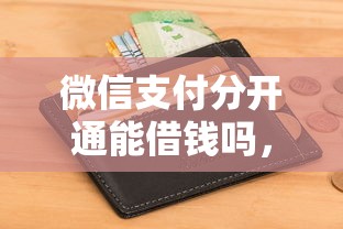微信支付分开通能借钱吗，分享5个征信花了能借500到1000的口子