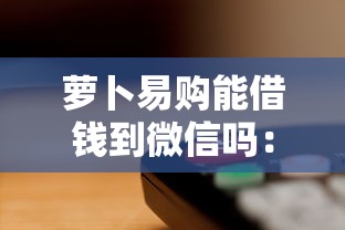 萝卜易购能借钱到微信吗：看看这五个容易借到钱的平台