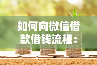 如何向微信借款借钱流程：分享五个个人对个人贷款平台
