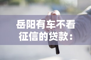 岳阳有车不看征信的贷款:试试这5个大额度贷款平台 岳阳有车不看征信的贷款:试试这5个大额度贷款平台