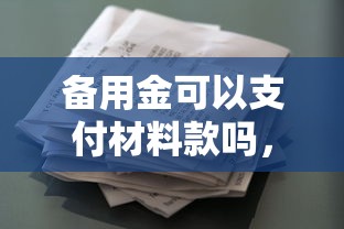 备用金可以支付材料款吗，分享五个征信花了还能借钱的平台