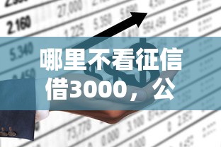 哪里不看征信借3000，公布五个大额贷款平台