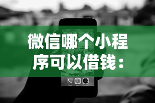 微信哪个小程序可以借钱：公布五个无视黑白100%秒下网贷口子