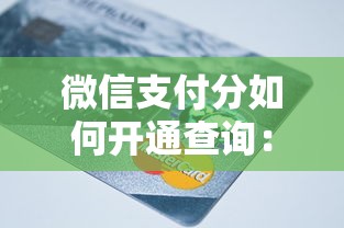 微信支付分如何开通查询：罗列5个锦鲤花借款一样的平台
