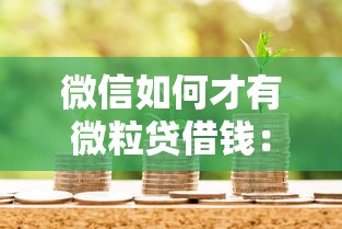 微信如何才有微粒贷借钱：推荐五个黑户成功获取大额贷款的口子