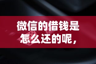 微信的借钱是怎么还的呢，整合五个不看负债查询的口子