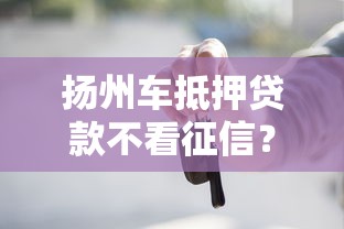 扬州车抵押贷款不看征信？整合5个网贷平台比较容易通过的