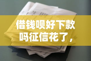 借钱呗好下款吗征信花了，试试这五个无视一切包下款的贷款