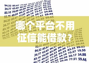 哪个平台不用征信能借款？罗列5个真正不查征信的贷款平台