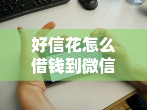 好信花怎么借钱到微信里？公布五个无视征信秒下款的口子