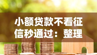 小额贷款不看征信秒通过：整理五个贷款代理平台
