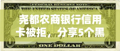 尧都农商银行信用卡被拒，分享5个黑户可以在平台上借到钱
