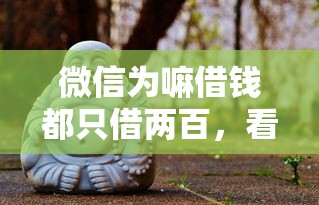 微信为嘛借钱都只借两百，看看这五个借款平台好借钱