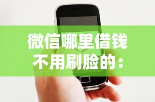 微信哪里借钱不用刷脸的：分享5个平台好借钱