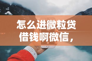 怎么进微粒贷借钱啊微信，罗列五个网上借钱平台好借