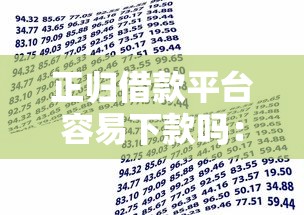 正归借款平台容易下款吗：整理五个贷款新口子不查征信2025