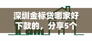 深圳金标贷哪家好下款的，分享5个哪些低息可靠可以分12期以上的借款平台