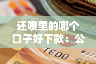 还呗里的哪个口子好下款：公布五个征信没有逾期,查询花了,能贷款的平台