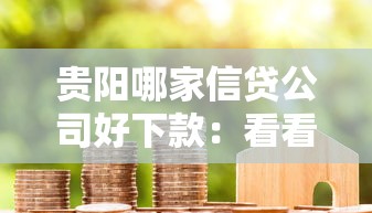 贵阳哪家信贷公司好下款：看看这5个2025比较好下款的借款平台