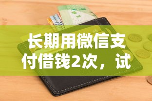 长期用微信支付借钱2次，试试这五个良心的贷款平台