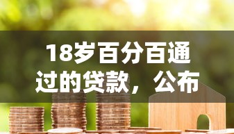 18岁百分百通过的贷款，公布五个真实贷款平台