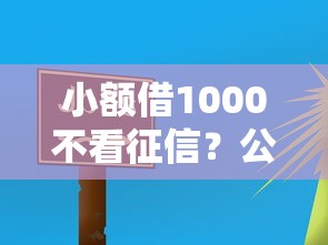 小额借1000不看征信？公布5个大型贷款平台